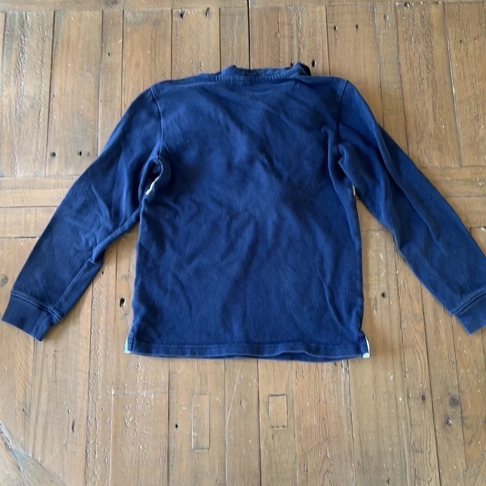 Janie and Jack navy striped hooded pullover